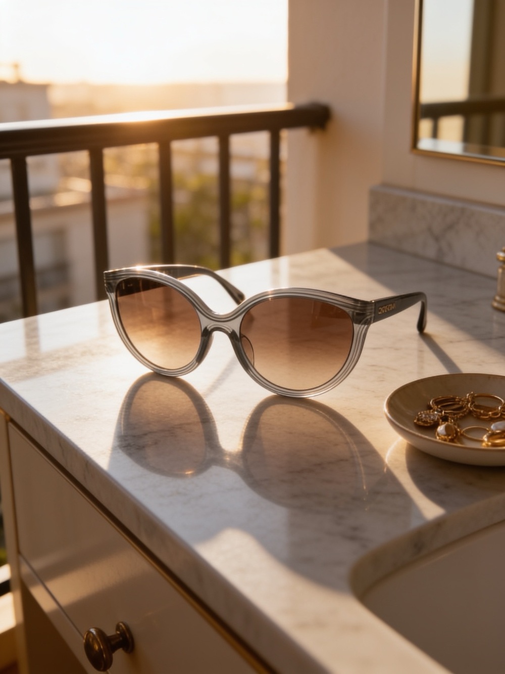 Chole’ gray blue sunglasses - Picture 6 of 10